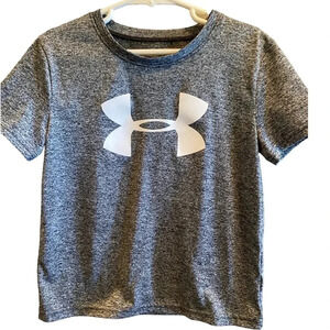 UNDER ARMOUR BOYS GIRLS UNISEX GRAY GREY SPORTS TOP SHIRT SIZE 5